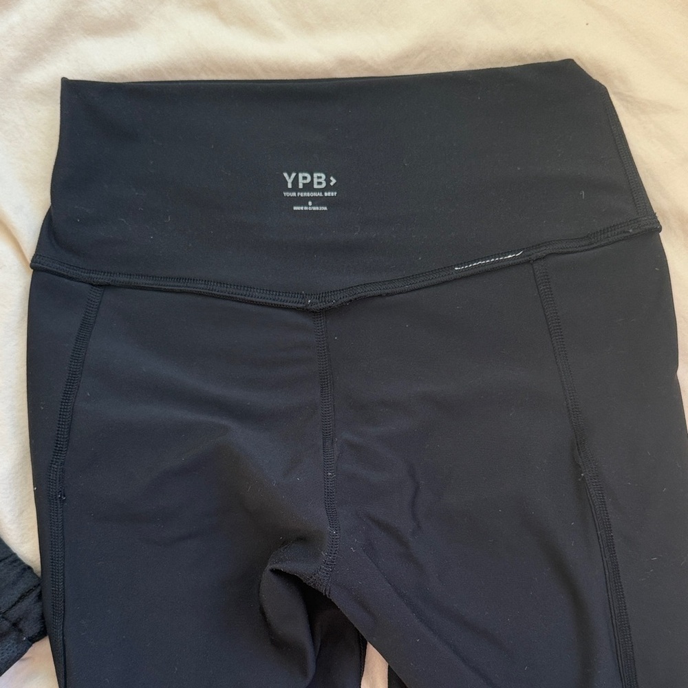 YPB Black High-Waisted Bike short w pocket